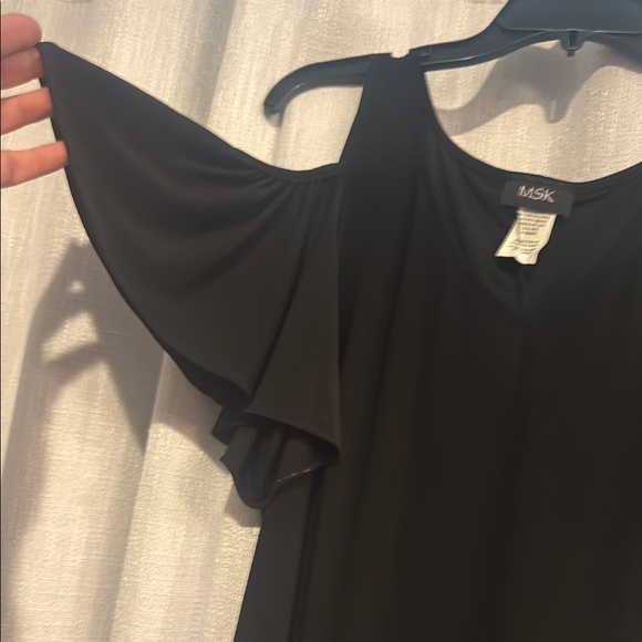 MSK Black Cocktail Sheath Dress with Cold Shoulder - Picture 4 of 5